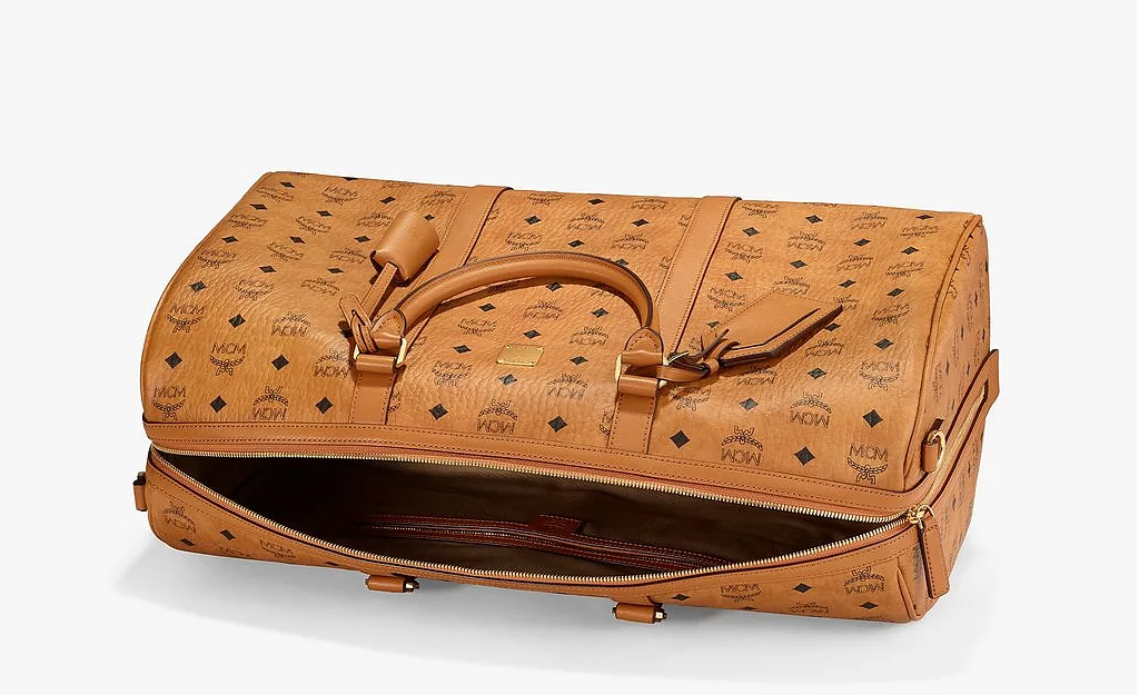 Alternative view of Túi MCM Traveler Weekender Bag in Visetos 'Cognac' MMVAAVY02CO001