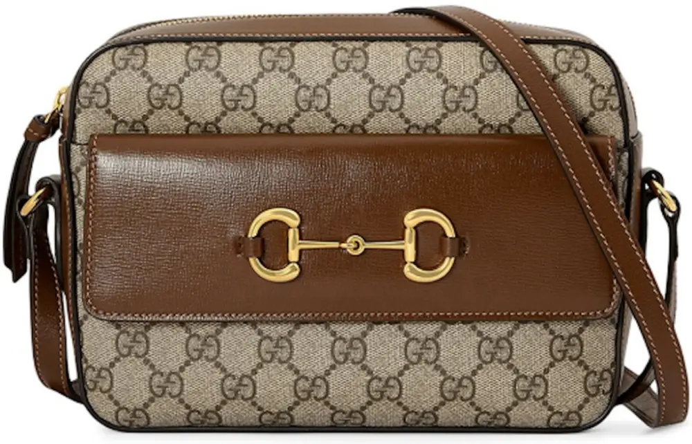 Túi Gucci Horsebit 1955 Small Shoulder Ebony GG Supreme Canvas 'Beige' 645454-92TCG-8563