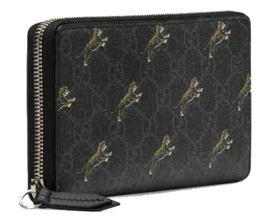 Ví Gucci Tiger Print Zip Around Wallet GG Zip Around 'Black' 575135-G2BAN-1087 - Ảnh 3