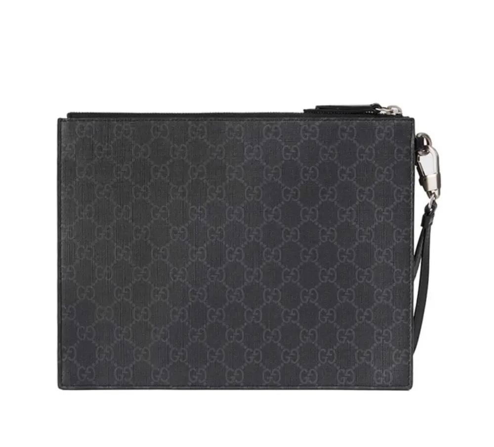 Túi Gucci Bestiary Pouch With Wolf 'Black' 547084-914AN-9789 - Ảnh 3
