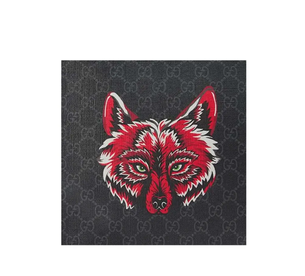 Alternative view of Túi Gucci Bestiary Pouch With Wolf 'Black' 547084-914AN-9789