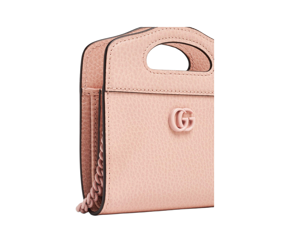 Ví Nữ Gucci GG Marmont Leather Card Holder 'Pink' 701074-17WFF-5909 - Ảnh 3