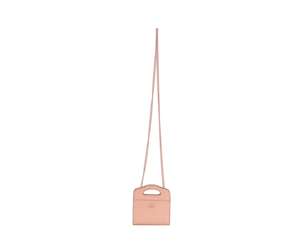 Ví Nữ Gucci GG Marmont Leather Card Holder 'Pink' 701074-17WFF-5909 - Ảnh 8