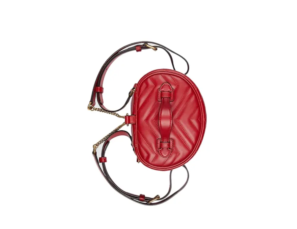 Túi Nữ Gucci Marmont Leather Handbag 'Red' 598594-DTDCT-6433 - Ảnh 3