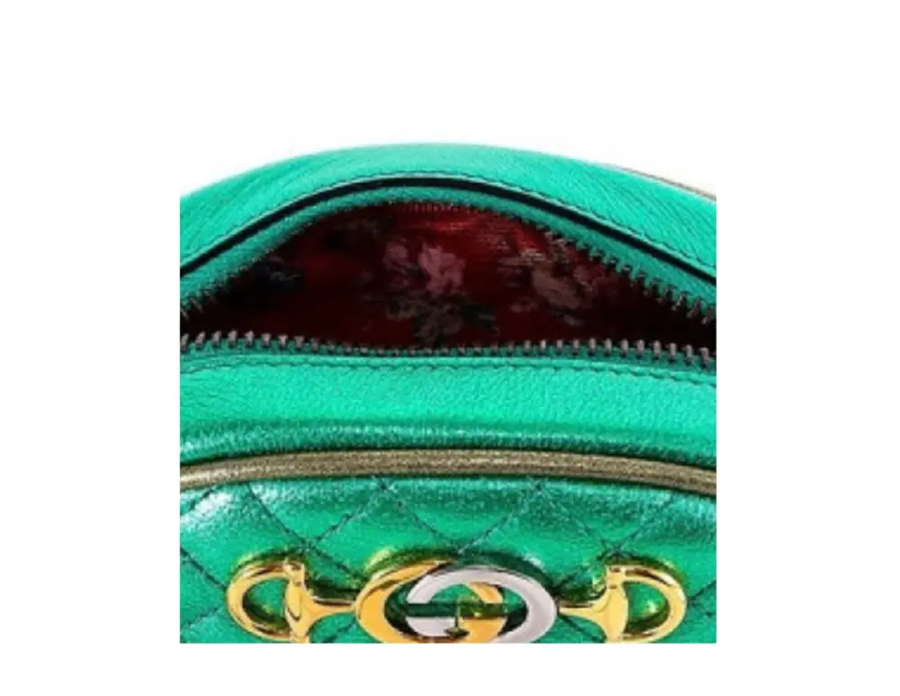 Túi Nữ Gucci Leather Shoulder Bag 'Green Red' 534951-0U14X-3862 - Ảnh 3