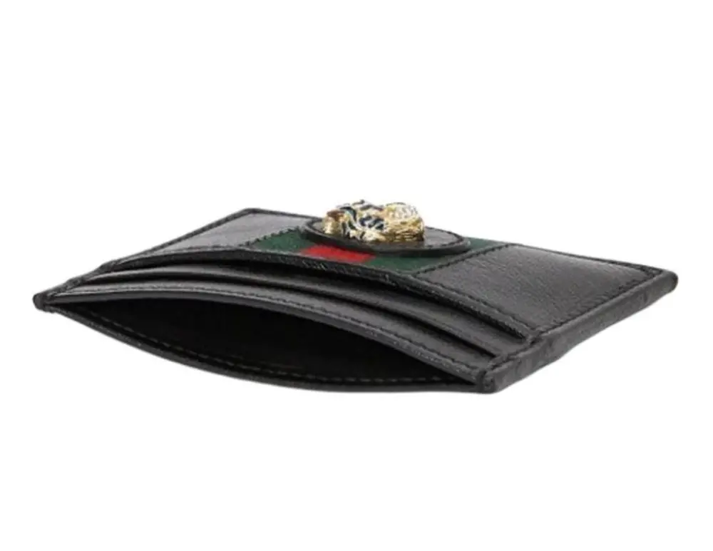 Ví Gucci Rajah Leather Card Holder 'Black' 573796-0OLHX-8389 - Ảnh 3