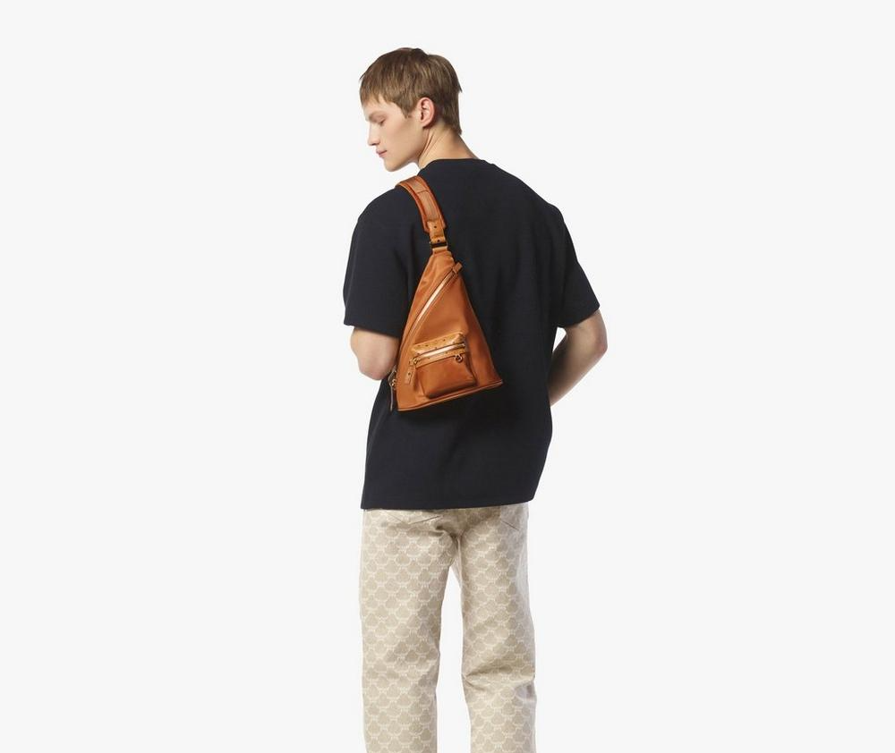 Túi MCM Mini Aren Sling In Recycled Nylon ‘Cognac’ MMLFSTA07CO001 - Ảnh 3