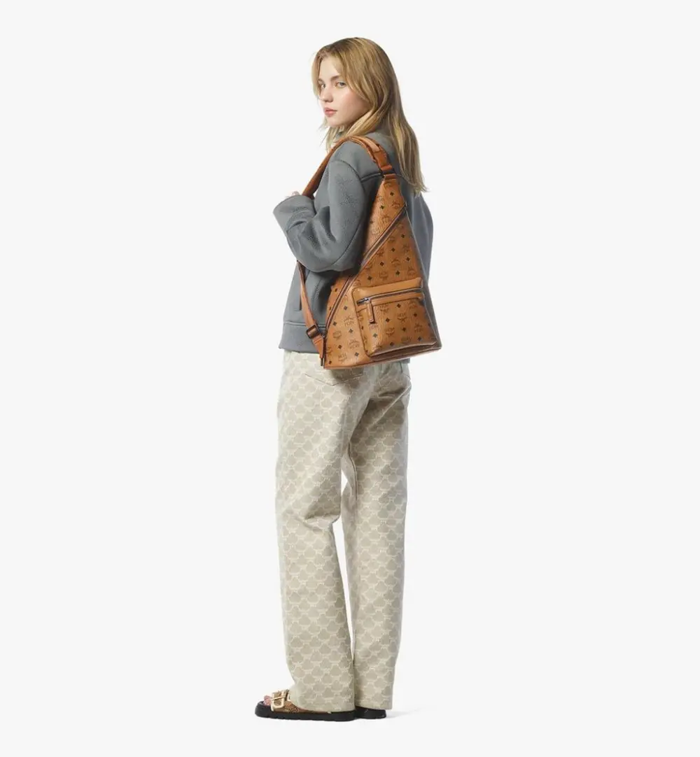 Alternative view of Túi MCM Aren Sling in Visetos 'Cognac' MMLFSTA01CO001