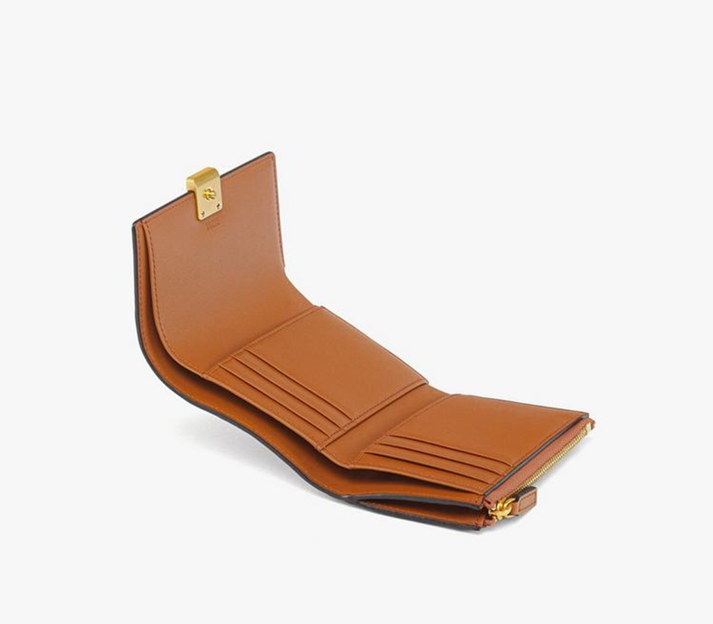 Alternative view of Túi MCM Aren Trifold Wallet in Visetos 'Cognac' MYSFSTA02CO001