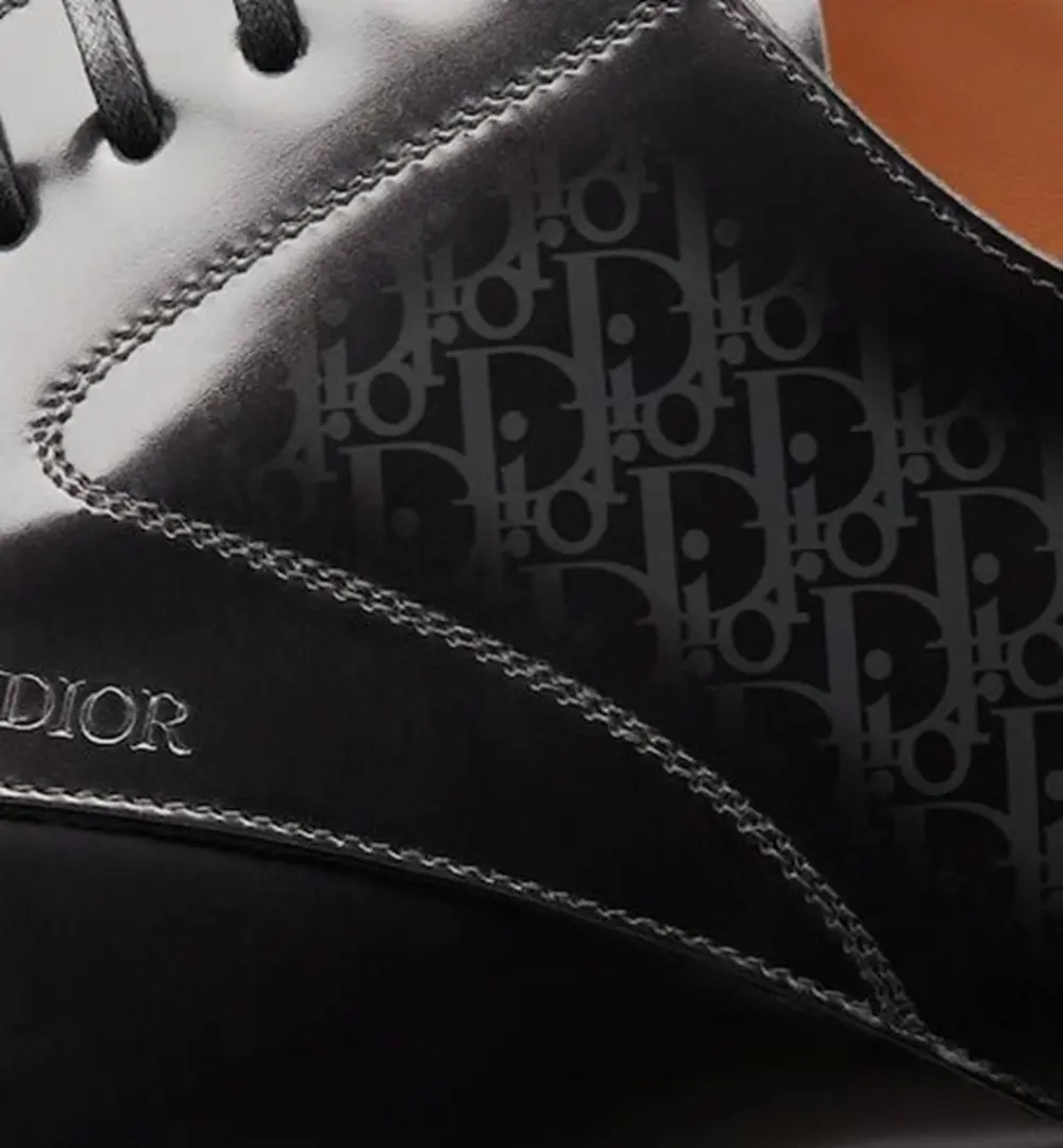 Giày Dior Timeless Derby Shoe Patina Calfskin Oblique Gradient 'Gray Black' 3DE305ZTJ-H900 - Ảnh 4