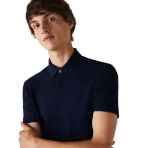 Áo Lacoste Men’s Cotton Polo Shirt 'Blue' PH5522-166 - Ảnh 2