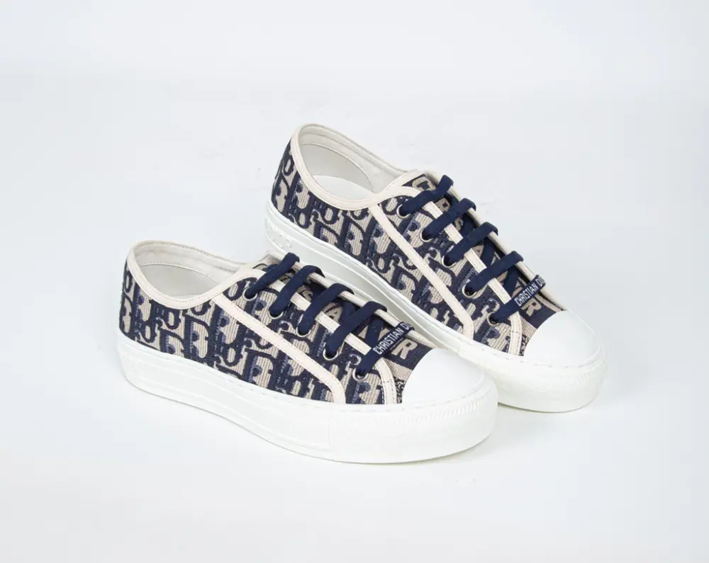 Giày Dior Walk’N’Dior Embroidered Canvas Low ‘Deep Blue’ KCK211OBE-S56B - Ảnh 4