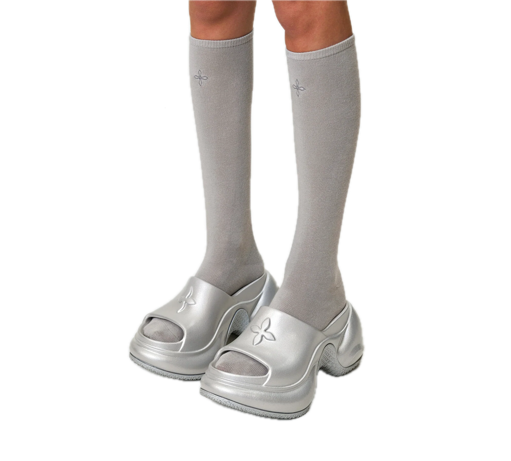 Alternative view of Dép SMFK Compass Wave High-Heel Bumper ‘Cream’ SL002SL