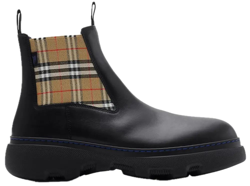 Giày Burberry Leather Creeper Low Chelsea Boots 'Black' 81051831