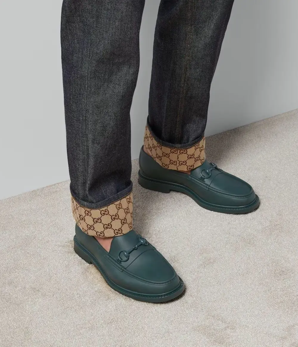 Giày Gucci Loafer Lacquered Horsebit 'Green' 771340-J8700-3154 - Ảnh 2