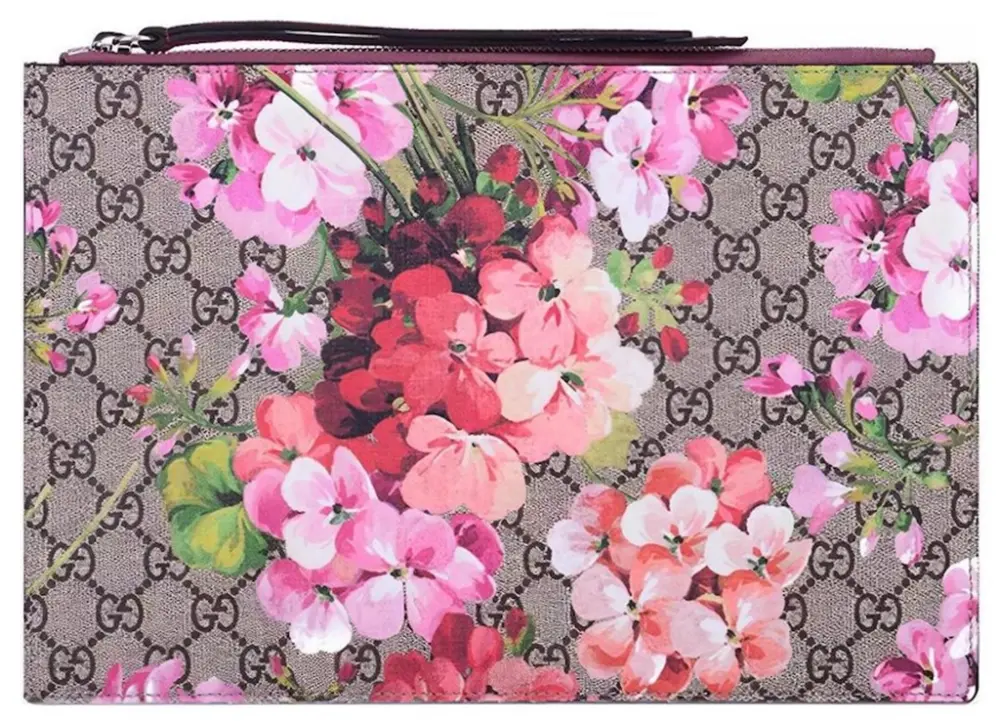 Túi Gucci GG Leather Large Clutch 'Geranium Print' 410807-KU23N-8693