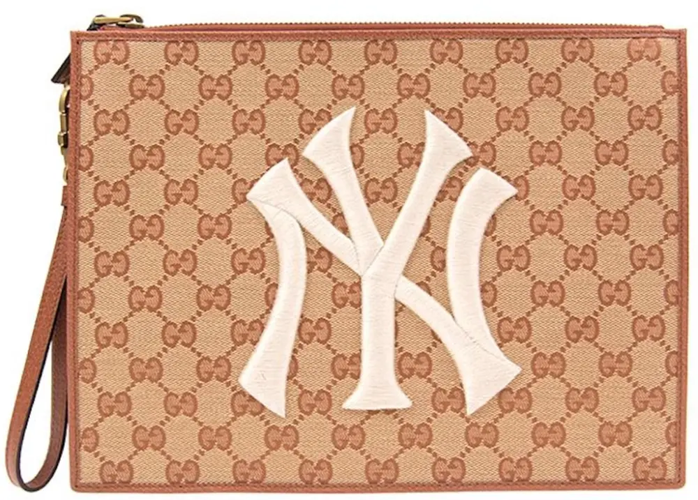 Túi Gucci x NYC Canvas With Leather Clutch 'Brown' 547796-9Y9ET-9573