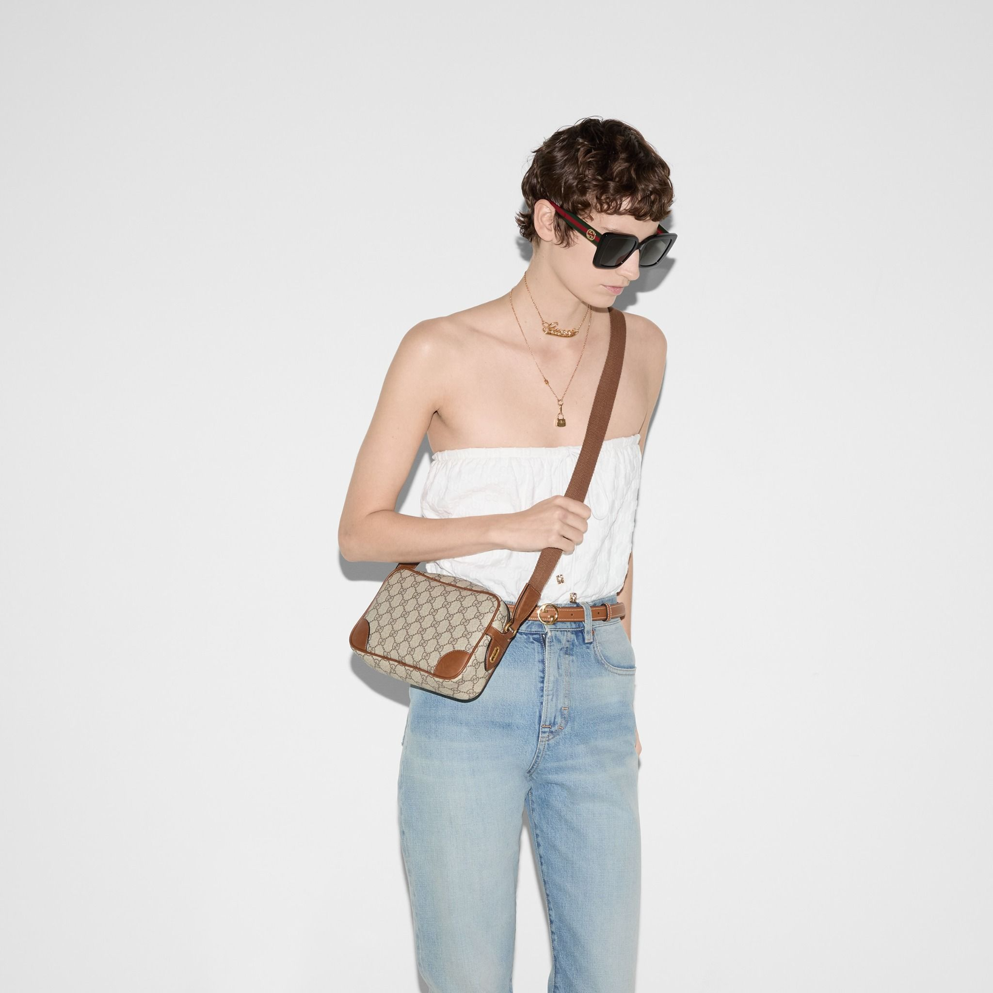 Túi Gucci GG Embossed Super Mini Bag 'Beige' 821216-FAED3-9786 - Ảnh 6