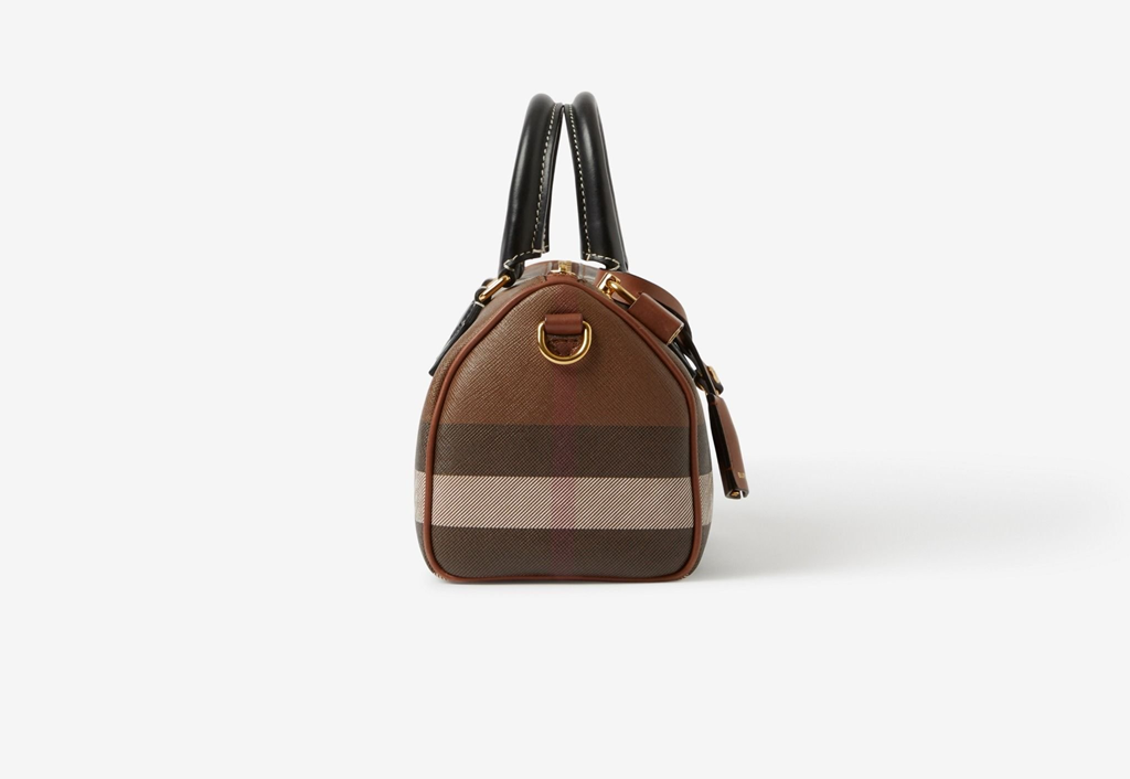 Túi Burberry Check Mini Bowling Bag 'Dark Birch Brown' 80696631 - Ảnh 3