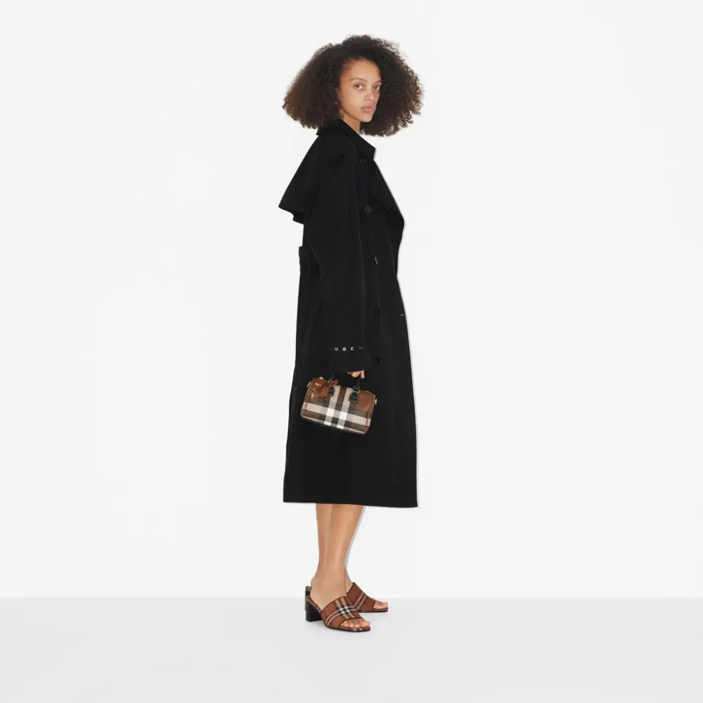 Alternative view of Túi Burberry Check Mini Bowling Bag 'Dark Birch Brown' 80696631