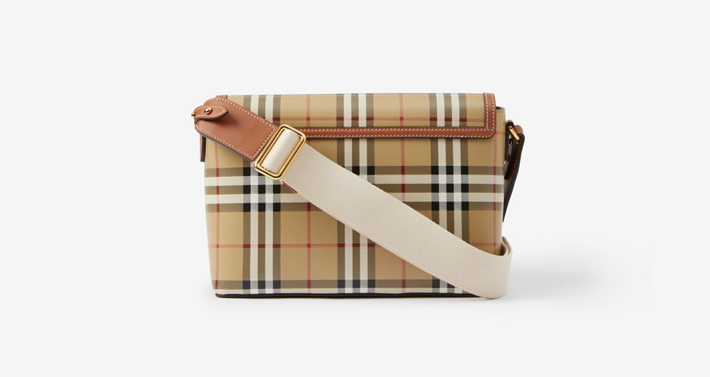 Alternative view of Túi Burberry Mini Check Bowling Bag 'Briar Brown' 80921301