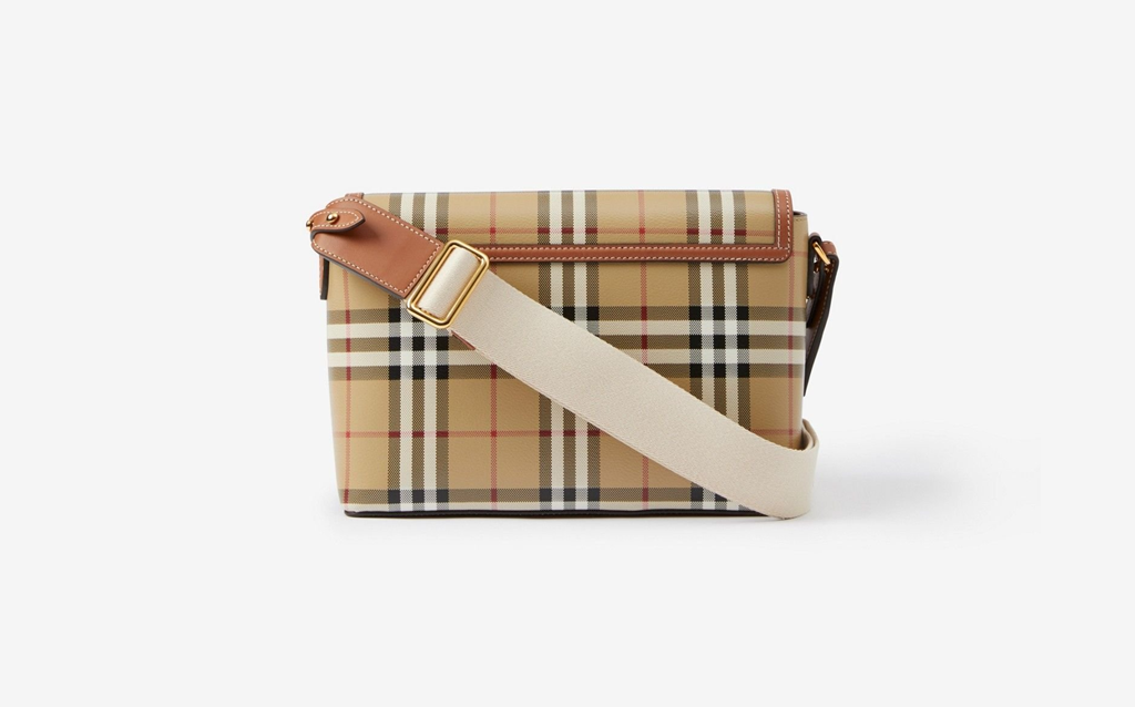 Túi Burberry Note Bag In Leather Check 'Briarwood' 80662261 - Ảnh 4