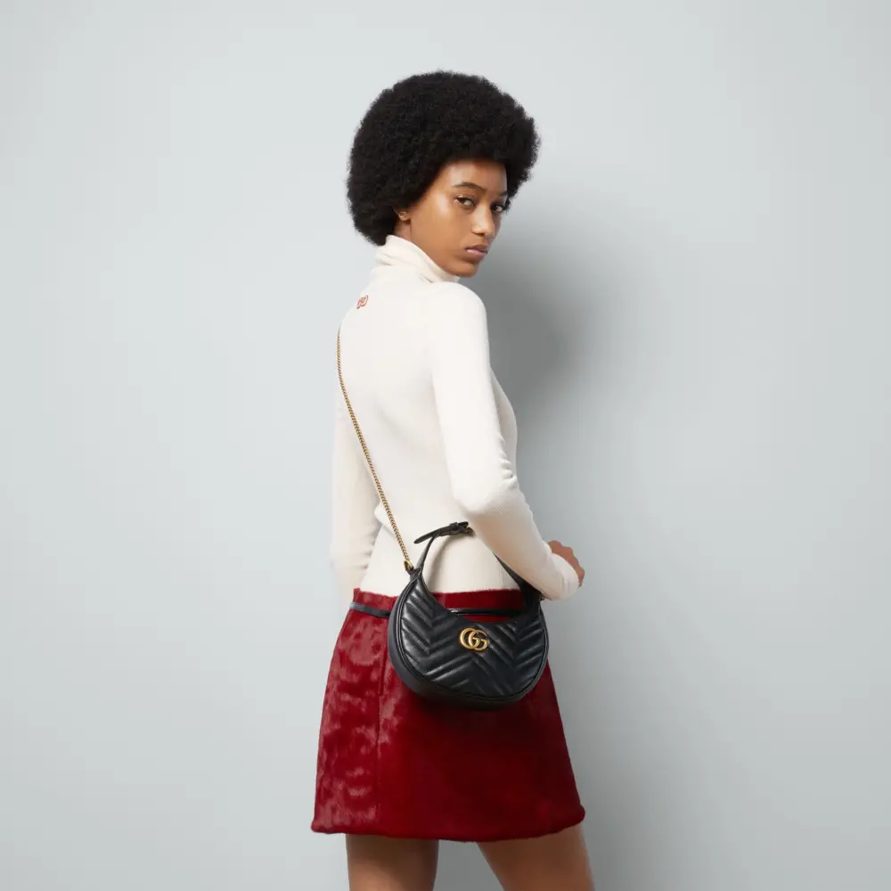 Túi Gucci GG Marmont Mini Shoulder Bag 'Black' 699514-DTDHT-1000 - Ảnh 8
