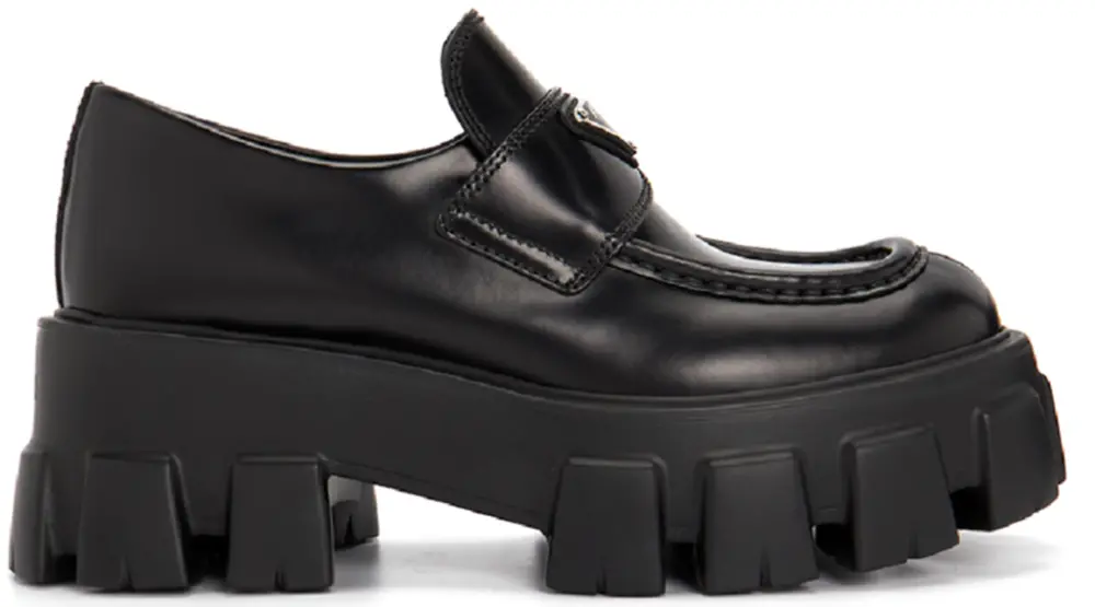 Giày Prada Brushed Leather Monolith Loafers ‘Black’ 1D649M-B4L-F0002