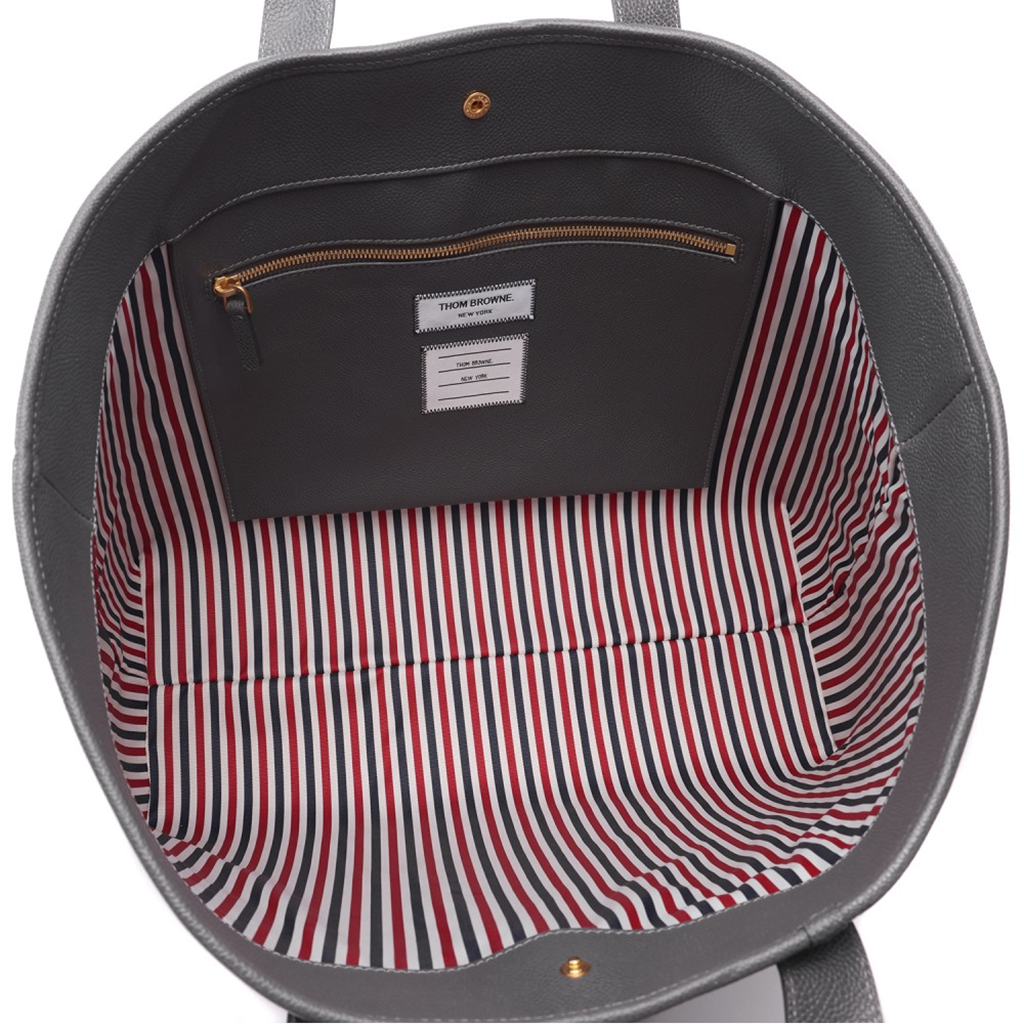 Túi Thom Browne Pebble Grain Medium Tote Bag 'Grey' UAG186A-00198-025 - Ảnh 3