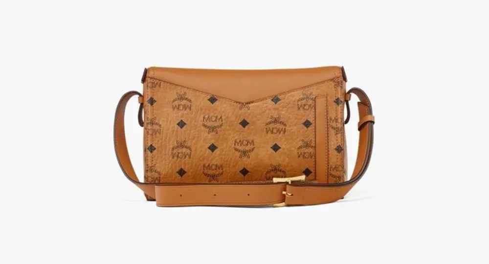 Túi MCM Diamant 3D Shoulder Bag in Visetos Leather Mix 'Cognac' MWSEAAK04CO001 - Ảnh 5