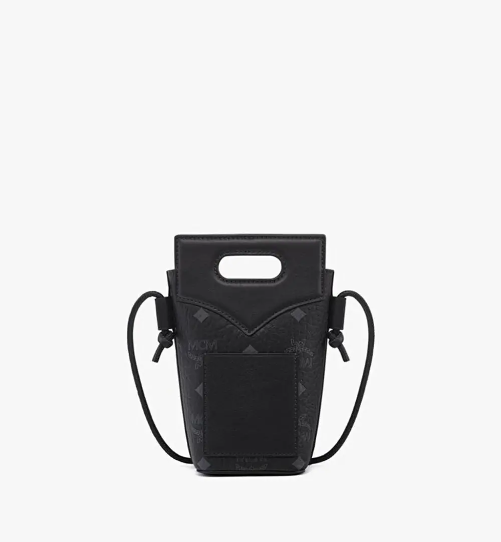 Túi MCM Diamond Crossbody Pouch in Visetos Leather Mix 'Black' MYZFSAK01BK001 - Ảnh 3
