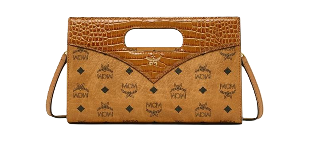 Túi MCM Diamond Tote in Visetos and Croco-Embossed 'Cognac' MWREAAK01CO001