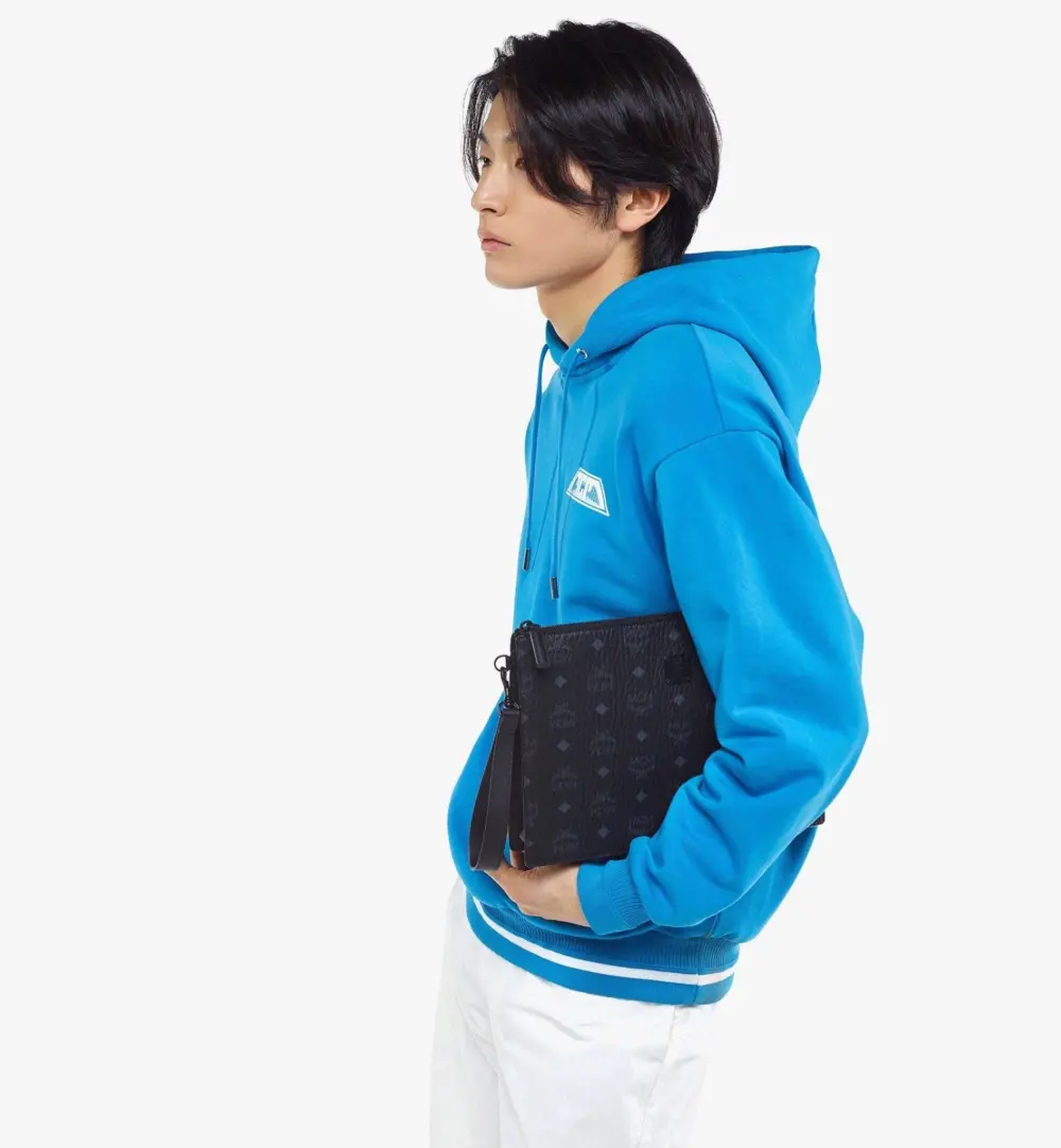 Alternative view of Túi MCM Aren Wristlet Zip Pouch 'Black' MXZDSTA02BK001
