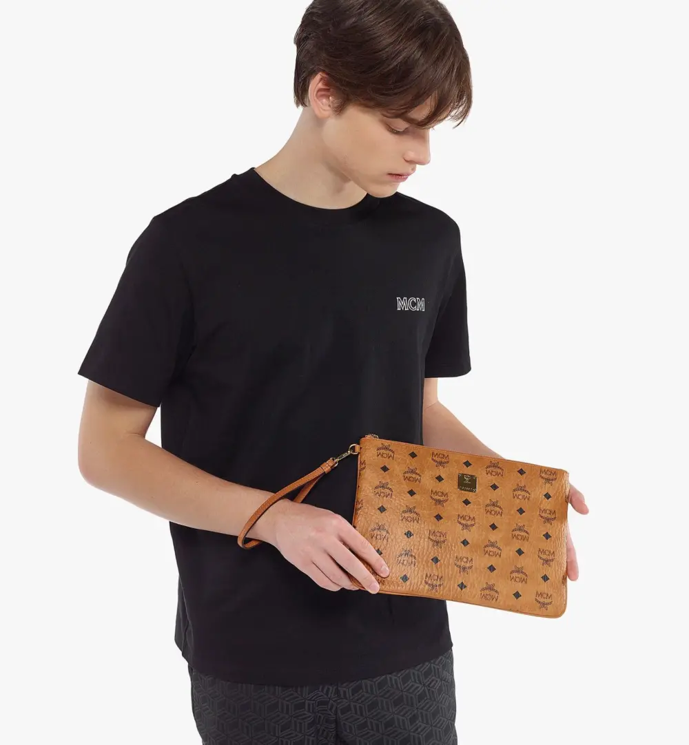 Alternative view of Túi MCM Wristlet Zip Pouch 'Cognac' MXZAAVI03CO001