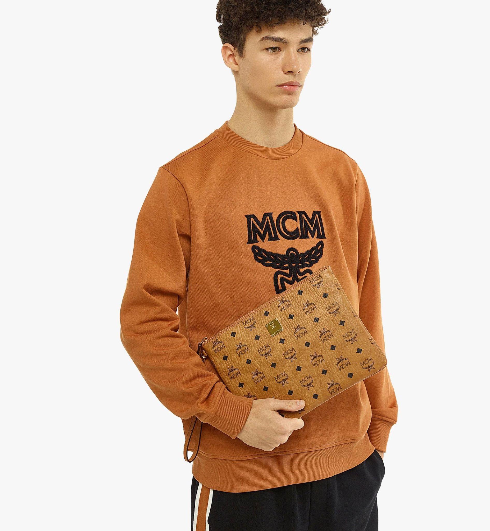 Túi MCM Wristlet Zip Pouch 'Cognac' MXZAAVI03CO001 - Ảnh 3