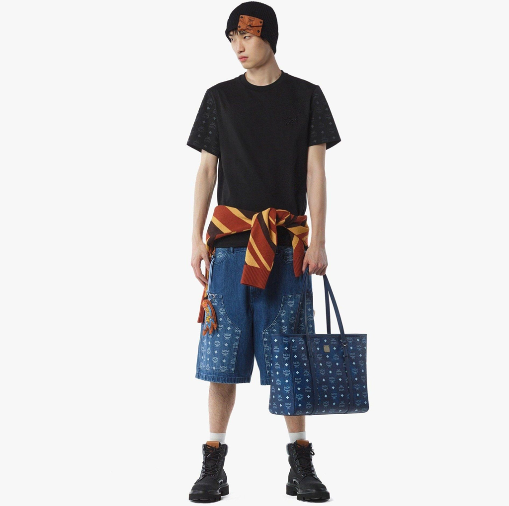 Túi MCM Toni Top-Zip Shopper 'Blue Visetos' MWPFAMT071F001 - Ảnh 3