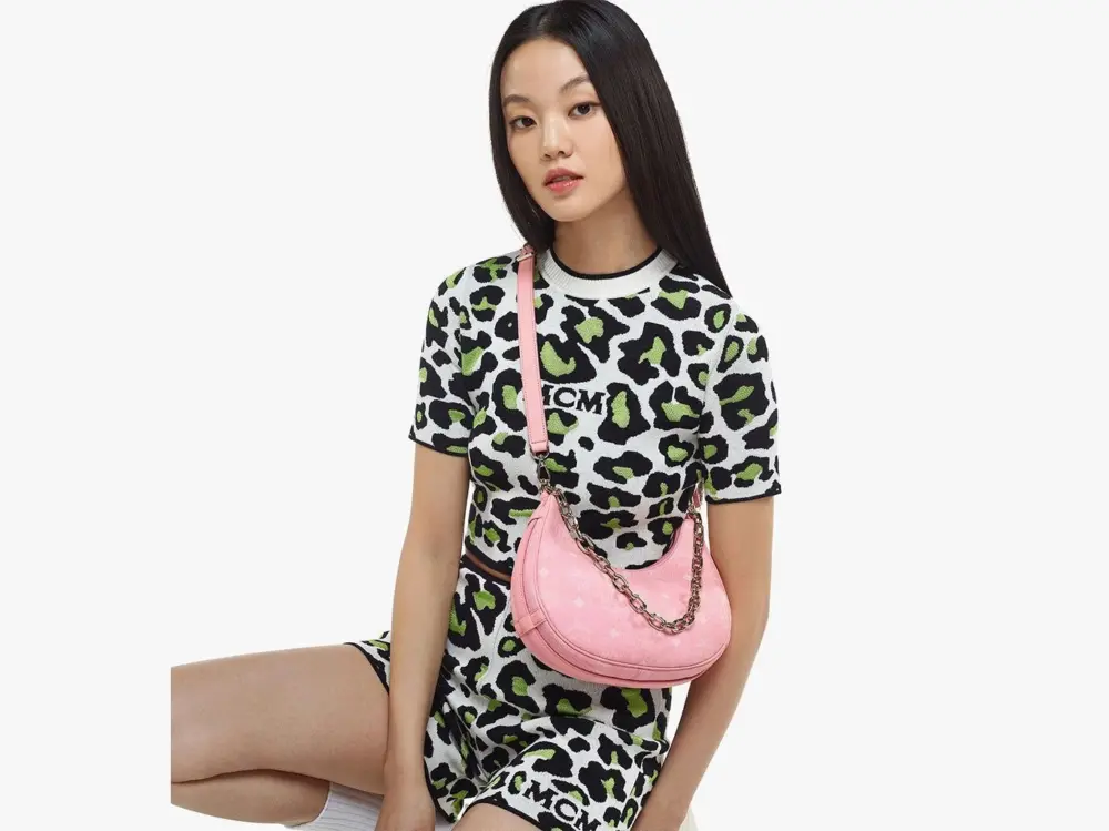 Alternative view of Túi MCM Aren Crescent Hobo 'Pink' MWHCATA11QZ001