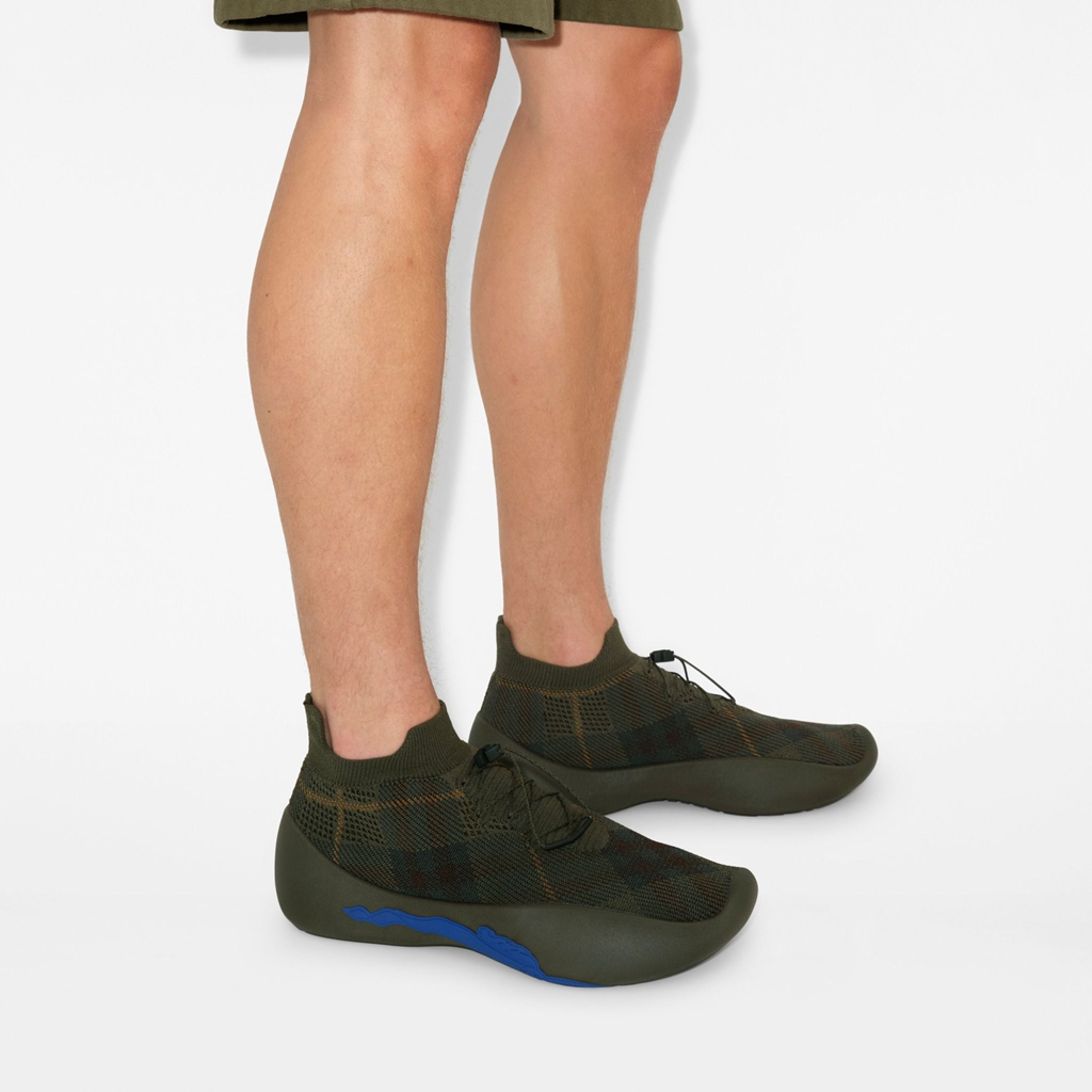 Giày Burberry Check Knit Neptune Sneakers ‘Bramble’ 80993191 - Ảnh 3