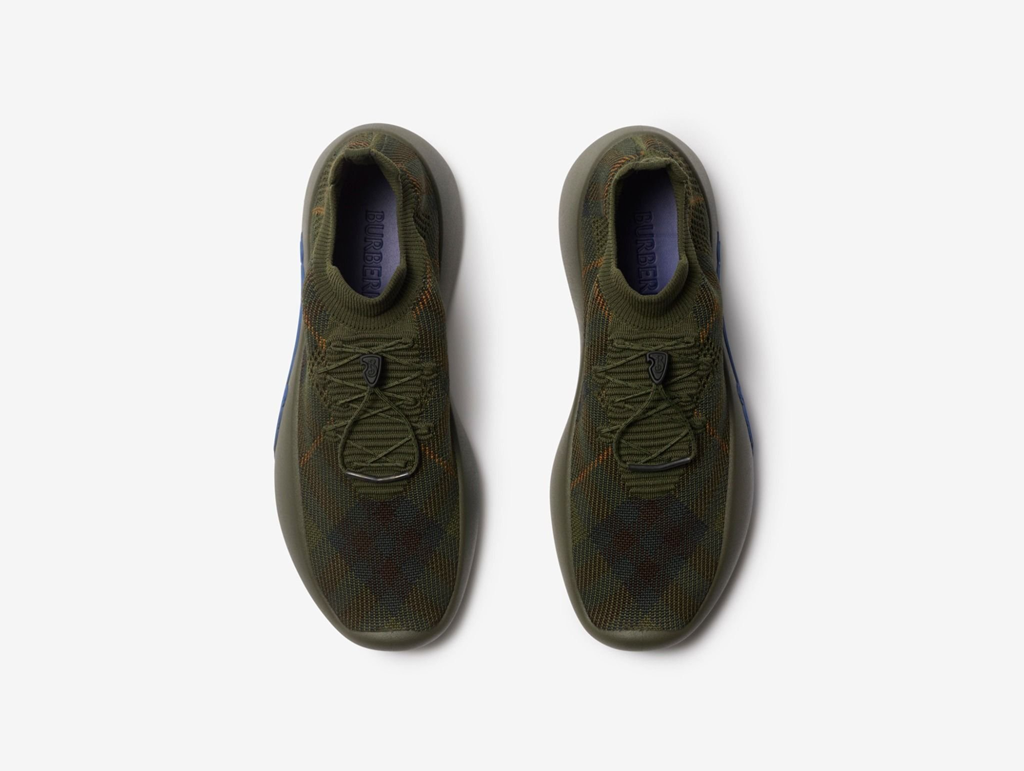 Giày Burberry Check Knit Neptune Sneakers ‘Bramble’ 80993191 - Ảnh 4