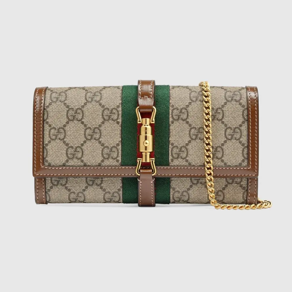 Túi Gucci Jackie 1961 Chain Wallet 'Beige' 652681-HUHHG-8565 - Ảnh 3