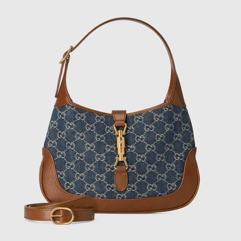 Túi Gucci Jackie 1961 Shoulder 'Dark Blue And Brown' 636706-2KQGG-8375 - Ảnh 3