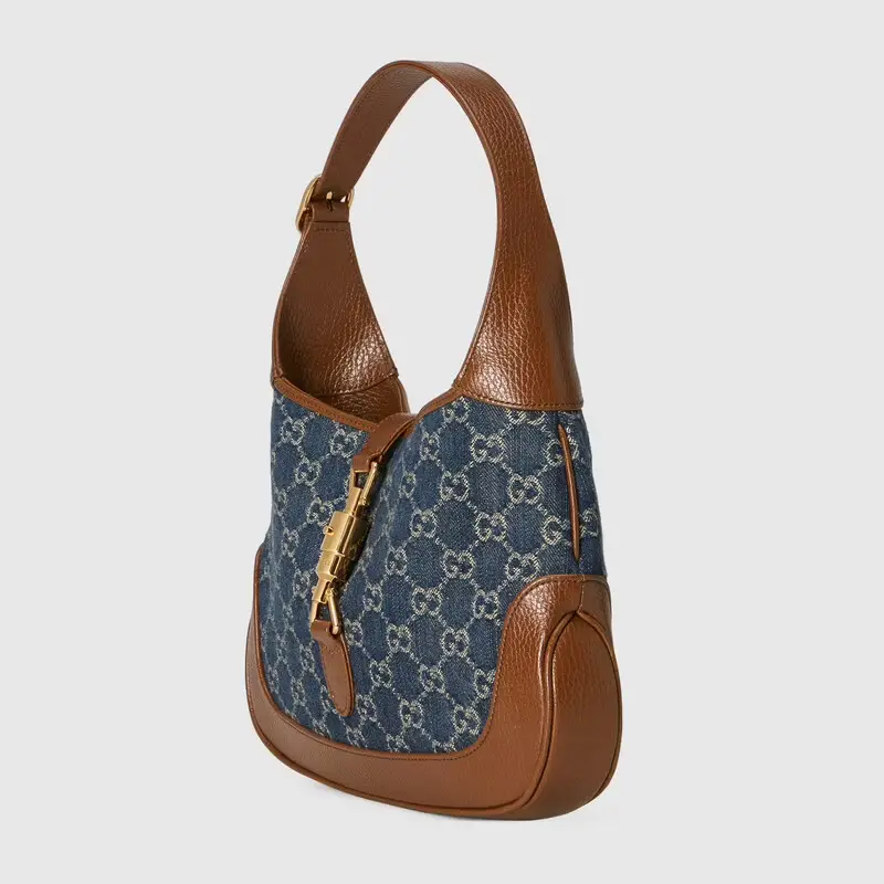 Alternative view of Túi Gucci Jackie 1961 Shoulder 'Dark Blue And Brown' 636706-2KQGG-8375