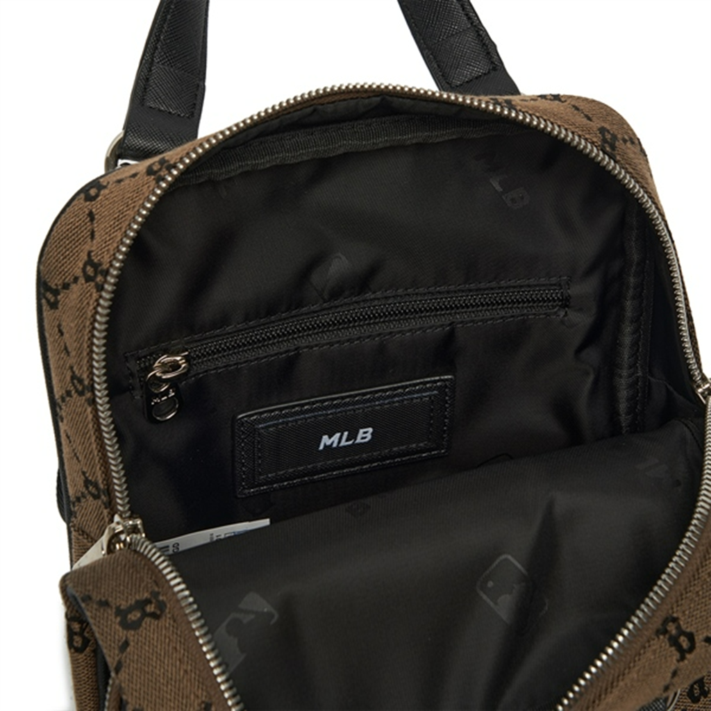 Túi MLB Monogram Diamond Jacquard ‘Dark Begie’ 3ABKS031N-43BGD - Ảnh 4