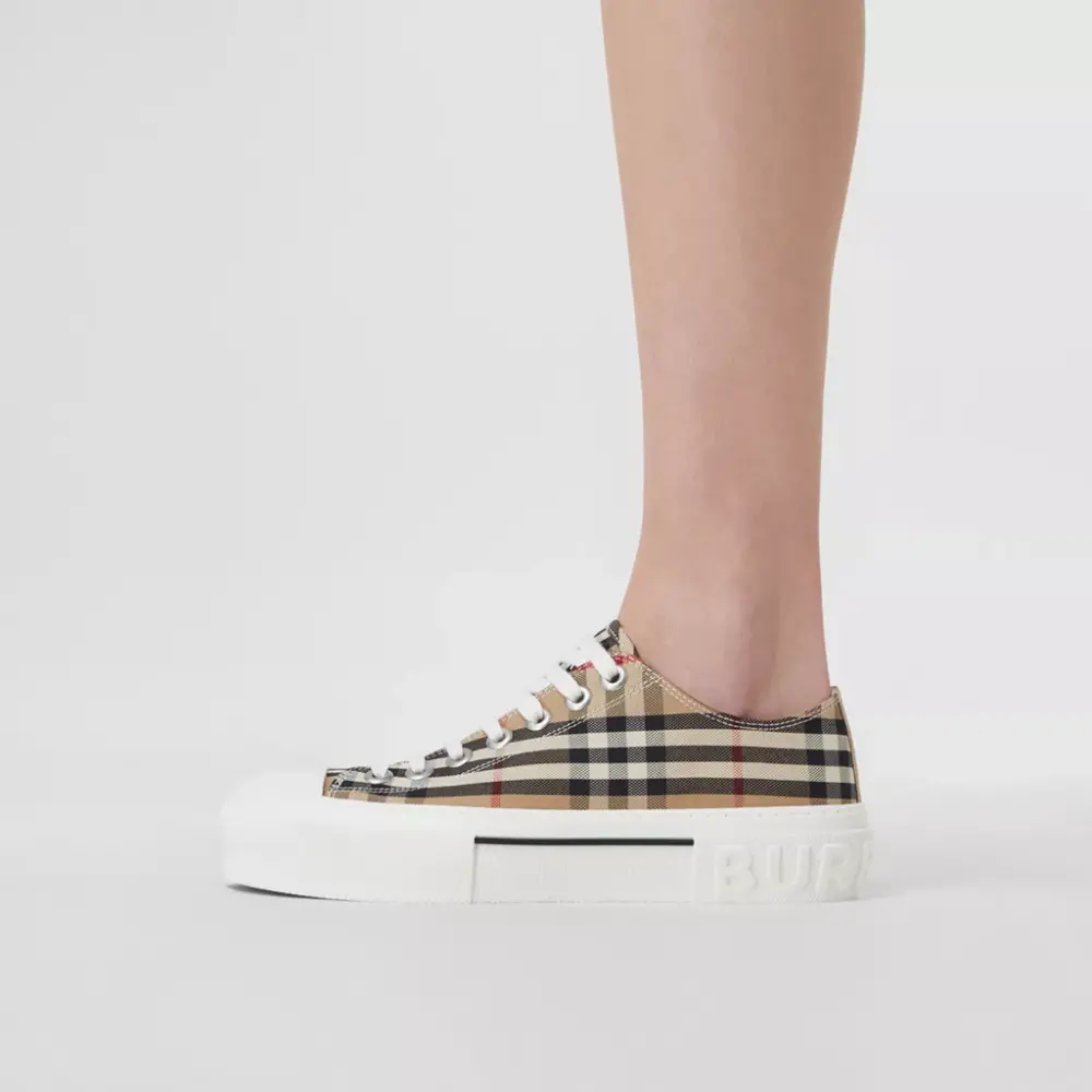 Giày Burberry Vintage Check Cotton Sneakers 'Archive Beige' 80505061 - Ảnh 3