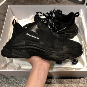 Giày Balenciaga Triple S Sneaker 'Black' 524036 W2CA1 1000 - Ảnh 3