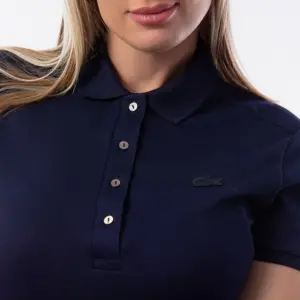 Áo Lacoste Slim Fit Polo Shirt Pique ‘Dark Blue’ - Ảnh 3