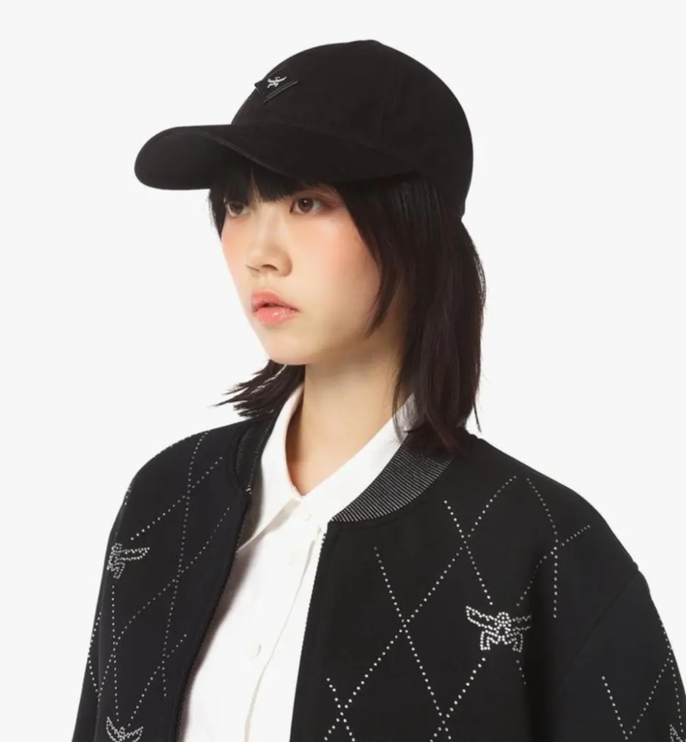 Mũ MCM Essential Diamond Cap in Cotton Twill 'Black' MECFSBC02BK001 - Ảnh 4