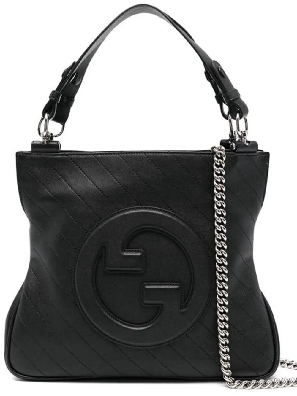 Túi Gucci Blondie Interlocking G Small Leather Tote Bag 'Black' 751518-1AAOW-67013