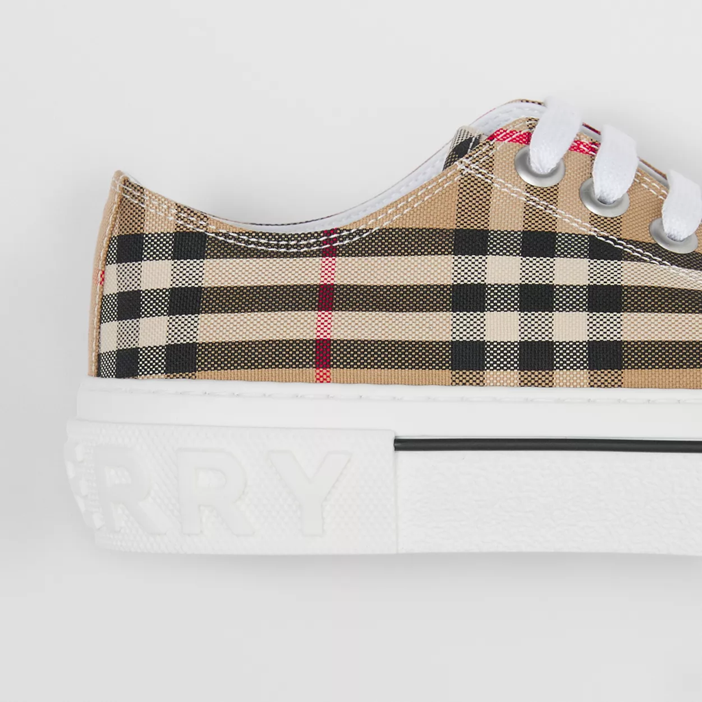 Giày Burberry Vintage Check Cotton Sneakers 'Archive Beige' 80505061 - Ảnh 4