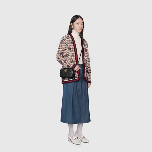 Túi Gucci GG Marmont Small Matelassé Shoulder Bag 447632-DTD1T-1000 - Ảnh 3